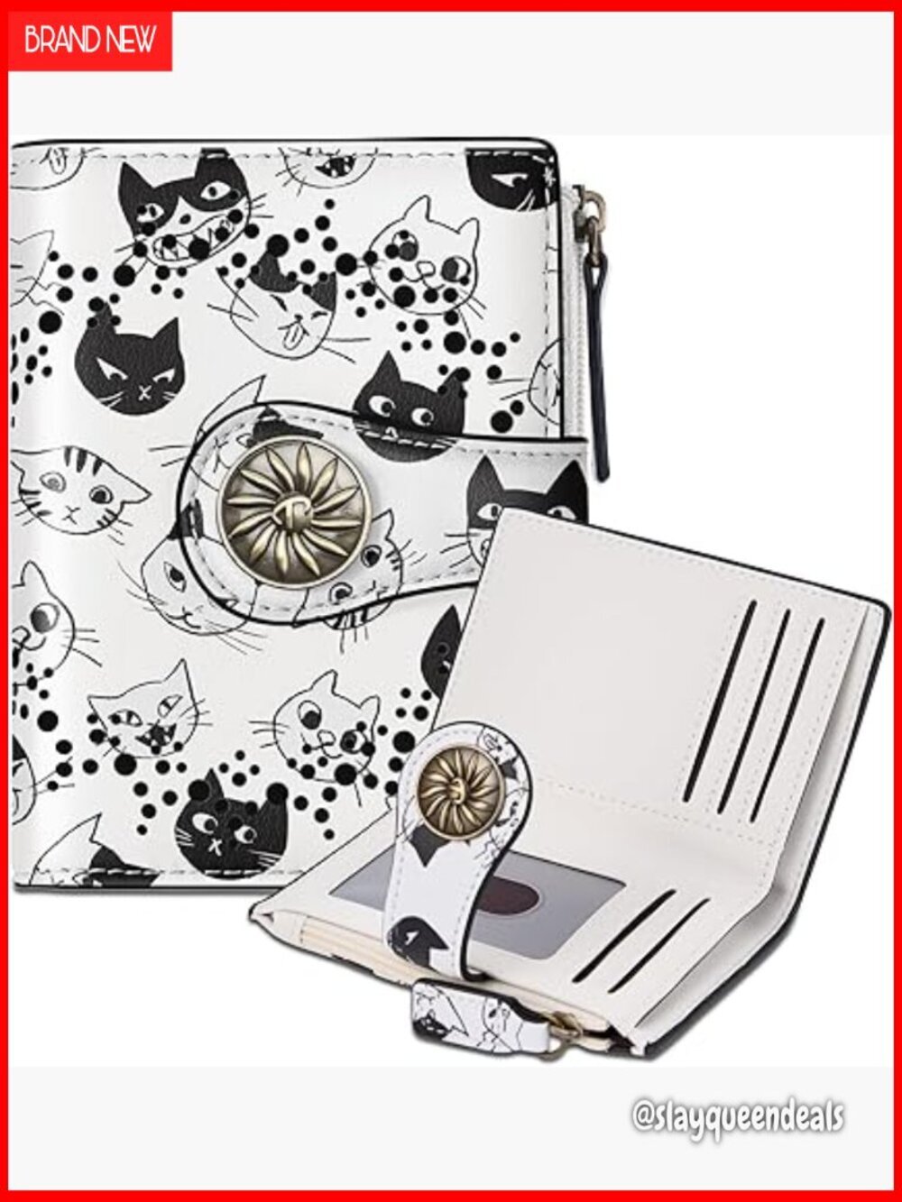 Small RFID Blocking Leather Wallet Bifold with Zipper Coin Pocket